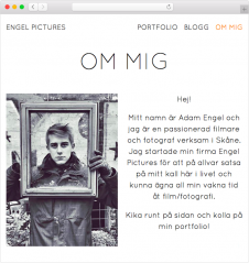 A small website by Adam Engel from Sweden.